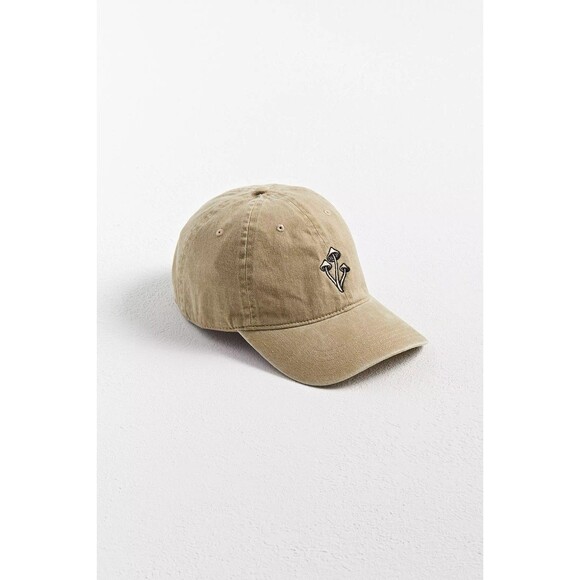 Urban Outfitters Otto Tan Embroidered Mushroom Baseball Hat OS - Picture 1 of 6